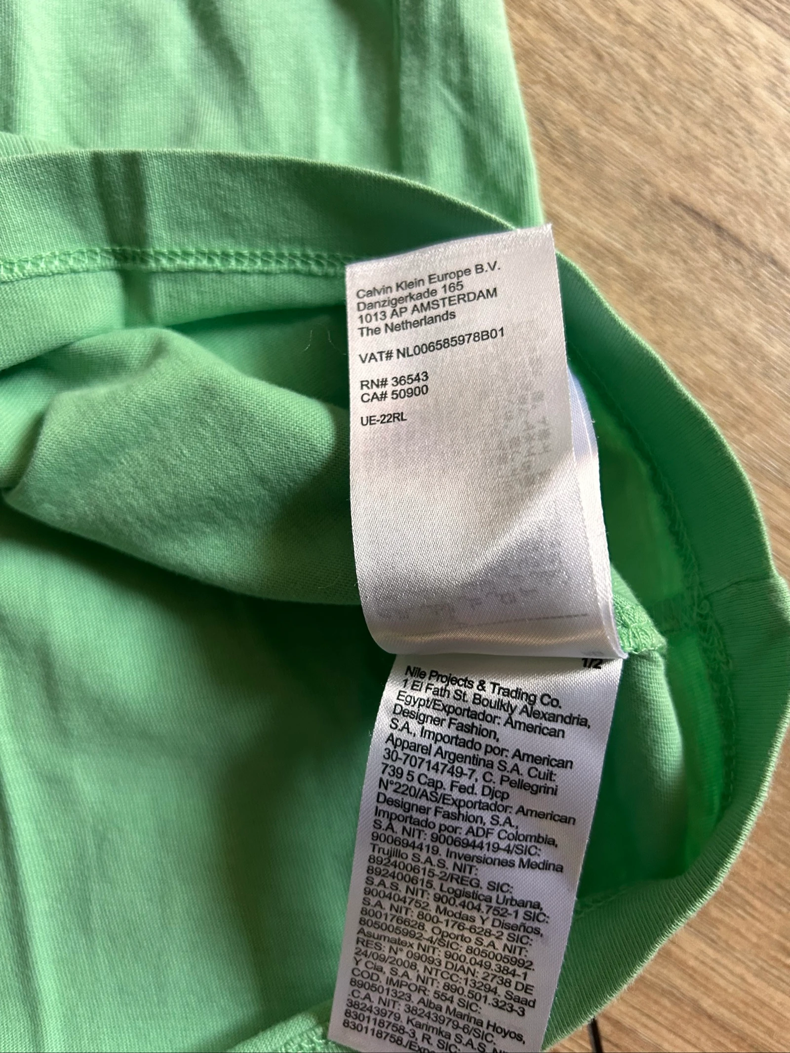 Calvin Klein Jeans water green / mint t-shirt – Size 16 years (XS / S) – photo 9